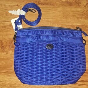 Lug Royal Blue Quilted Crossbody Bag
